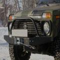 Передний силовой бампер с площадкой лебёдки OJ 002.11<br>LADA 4х4 3 дв/5дв